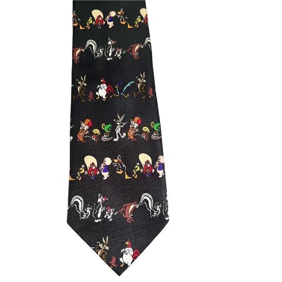 Vintage Looney Tunes 1997 Tie Warner Bros. Bugs Bunny Daffy Duck Elmer Fudd - Picture 1 of 4